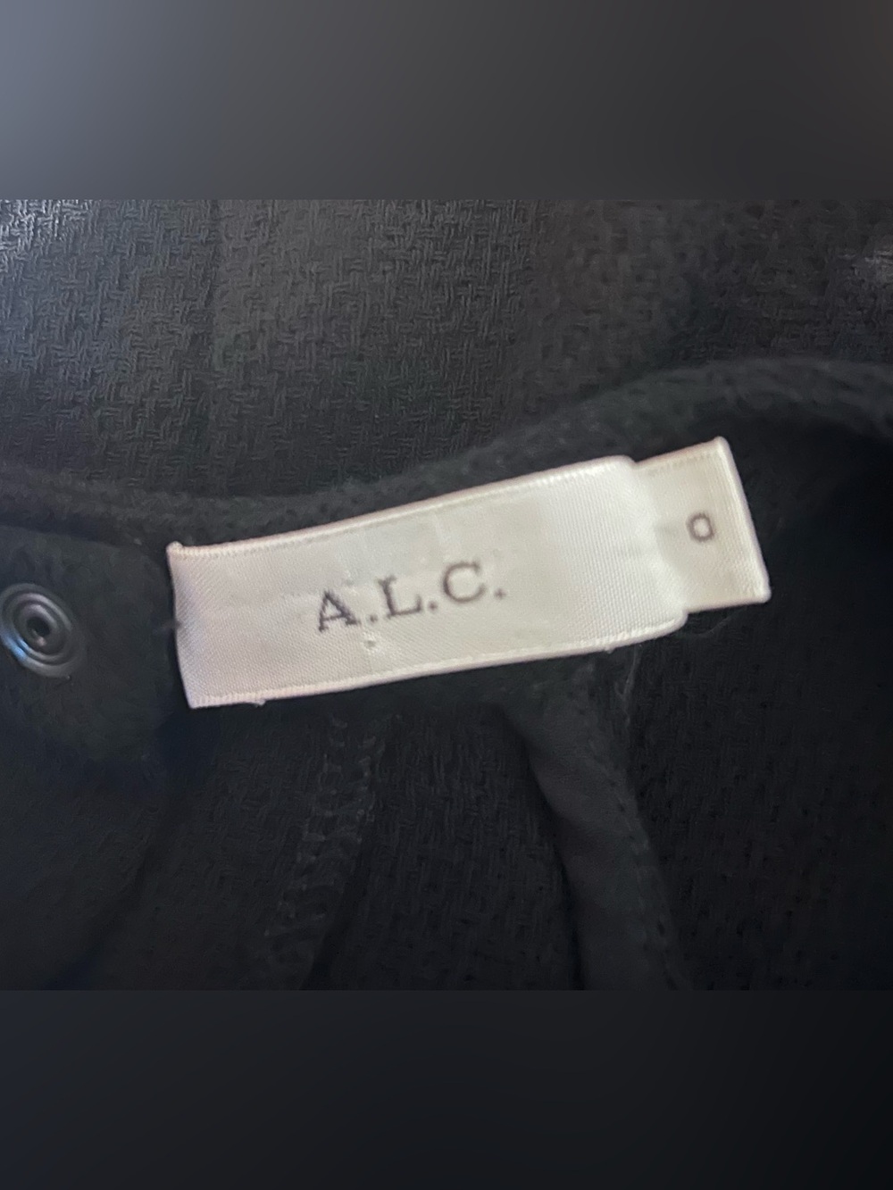 A.L.C Black Halter Snap-Back Crop Top - Picture 5 of 6